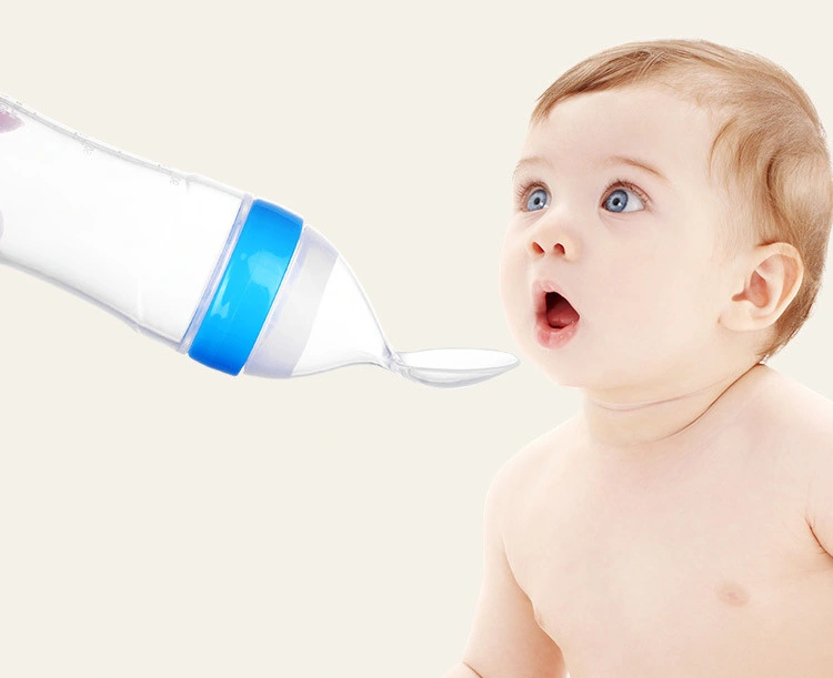 BPA Free Infant Baby Milk Feeder Silicone Squeeze Feeding Bottle