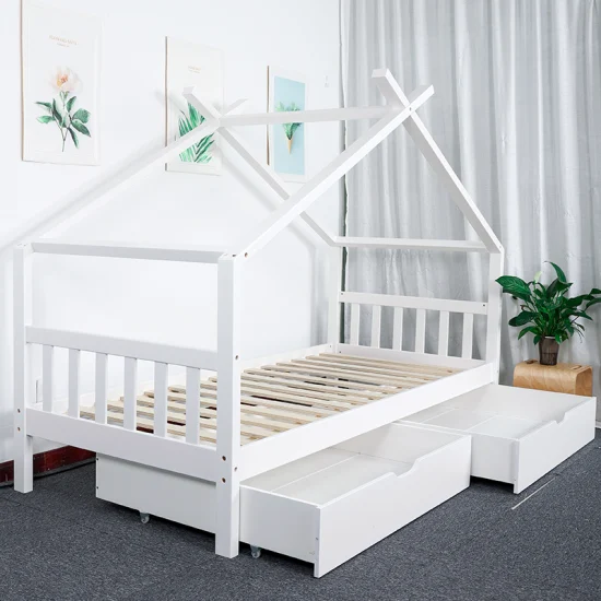 Lit de bébé en bois pour enfants, haute sécurité, avec protection latérale